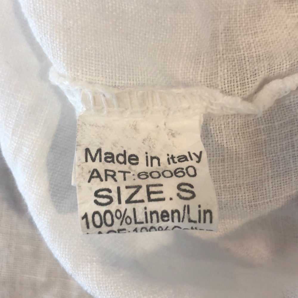 Lungo L’arno Linen Lace Top S Made in Italy - Picture 5 of 6